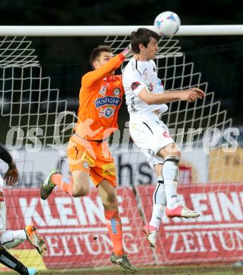 Fussball. Bundesliga.  RZ Pellets WAC gegen SK Puntigamer Sturm Graz.  Mihret Topcagic, (WAC),  Johannes Focher  (Graz). Wolfsberg, 27.4.2013.
Foto: Kuess

---
pressefotos, pressefotografie, kuess, qs, qspictures, sport, bild, bilder, bilddatenbank