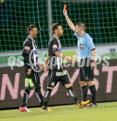 Fussball. OEB Cup.  RZ Pellets WAC gegen SK Puntigamer Sturm Graz.  rote Karte fuer Milan Dudic (Graz). Wolfsberg, 27.4.2013.
Foto: Kuess

---
pressefotos, pressefotografie, kuess, qs, qspictures, sport, bild, bilder, bilddatenbank