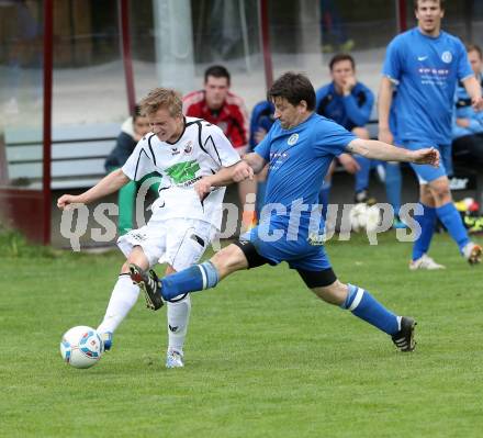 Fussball Unterliga Ost. Ludmannsdorf gegen ASV. Hobel Julian(Ludmannsdorf), Sablatnig Christian (ASV). . Ludmannsdorf, am 28.4.2013.
Foto: Kuess
---
pressefotos, pressefotografie, kuess, qs, qspictures, sport, bild, bilder, bilddatenbank