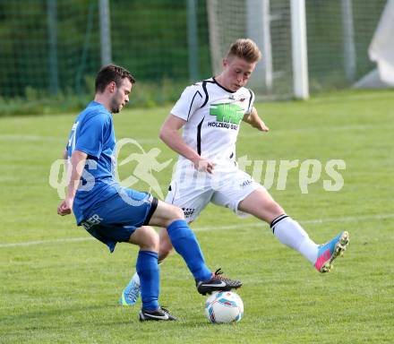 Fussball Unterliga Ost. Ludmannsdorf gegen ASV. Ramusch Michael (Ludmannsdorf), Striednig Patrick Rene (ASV). Ludmannsdorf, am 28.4.2013.
Foto: Kuess
---
pressefotos, pressefotografie, kuess, qs, qspictures, sport, bild, bilder, bilddatenbank