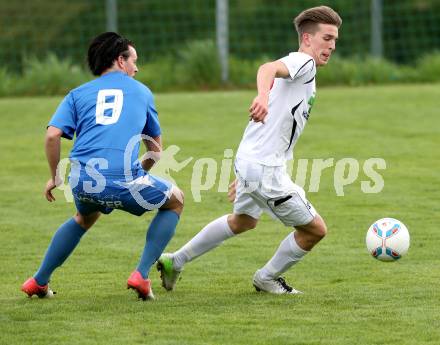 Fussball Unterliga Ost. Ludmannsdorf gegen ASV. Partl Markus (Ludmannsdorf), Rabl Hans Christian (ASV).. Ludmannsdorf, am 28.4.2013.
Foto: Kuess
---
pressefotos, pressefotografie, kuess, qs, qspictures, sport, bild, bilder, bilddatenbank