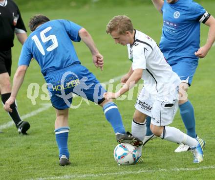 Fussball Unterliga Ost. Ludmannsdorf gegen ASV. Hobel Julian (Ludmannsdorf), Sablatnig Christian (ASV). Ludmannsdorf, am 28.4.2013.
Foto: Kuess
---
pressefotos, pressefotografie, kuess, qs, qspictures, sport, bild, bilder, bilddatenbank