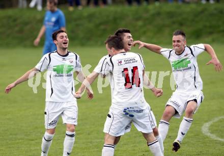 Fussball Unterliga Ost. Ludmannsdorf gegen ASV. Torjubel (Ludmannsdorf). Ludmannsdorf, am 28.4.2013.
Foto: Kuess
---
pressefotos, pressefotografie, kuess, qs, qspictures, sport, bild, bilder, bilddatenbank