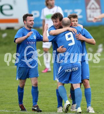 Fussball Unterliga Ost. Ludmannsdorf gegen ASV. Torjubel (ASV). Ludmannsdorf, am 28.4.2013.
Foto: Kuess
---
pressefotos, pressefotografie, kuess, qs, qspictures, sport, bild, bilder, bilddatenbank