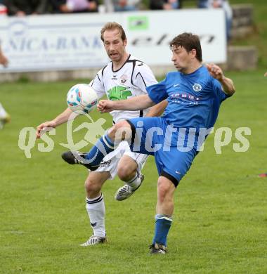 Fussball Unterliga Ost. Ludmannsdorf gegen ASV. Glantschnig Christian (Ludmannsdorf), Sablatnig Christian (ASV). . Ludmannsdorf, am 28.4.2013.
Foto: Kuess
---
pressefotos, pressefotografie, kuess, qs, qspictures, sport, bild, bilder, bilddatenbank