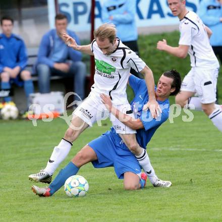 Fussball Unterliga Ost. Ludmannsdorf gegen ASV. Glantschnig Christian (Ludmannsdorf), Rabl Hans Christian (ASV). Ludmannsdorf, am 28.4.2013.
Foto: Kuess
---
pressefotos, pressefotografie, kuess, qs, qspictures, sport, bild, bilder, bilddatenbank