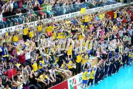 Volleyball. AVL Finalspiel. Aich/Dob gegen Hypo Tirol.  Fans (Aich/Dob). Bleiburg, 30.4.2013.
Foto: Kuess

---
pressefotos, pressefotografie, kuess, qs, qspictures, sport, bild, bilder, bilddatenbank