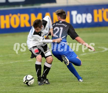 Fussball. Kaerntner Liga. Bleiburg gegen Steinfeld. Petschnig Mario Andreas (Bleiburg), Gaspersic Roman Stefan (Steinfeld).
Bleiburg, 1.5.2013.
Foto: Kuess
---
pressefotos, pressefotografie, kuess, qs, qspictures, sport, bild, bilder, bilddatenbank