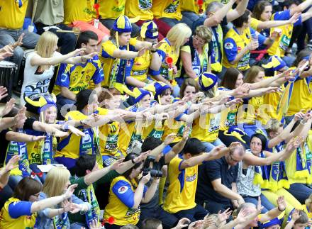 Volleyball. AVL Finalspiel. Aich/Dob gegen Hypo Tirol.  Fans (Aich/Dob). Bleiburg, 30.4.2013.
Foto: Kuess

---
pressefotos, pressefotografie, kuess, qs, qspictures, sport, bild, bilder, bilddatenbank