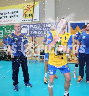 Volleyball. AVL Finalspiel. Aich/Dob gegen Hypo Tirol. Jubel HRUSKA Michal (Aich/Dob). Bleiburg, 30.4.2013.
Foto: Kuess

---
pressefotos, pressefotografie, kuess, qs, qspictures, sport, bild, bilder, bilddatenbank