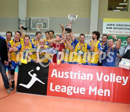 Volleyball. AVL Finalspiel. Aich/Dob gegen Hypo Tirol. Jubel (Aich/Dob). Bleiburg, 30.4.2013.
Foto: Kuess
---
pressefotos, pressefotografie, kuess, qs, qspictures, sport, bild, bilder, bilddatenbank