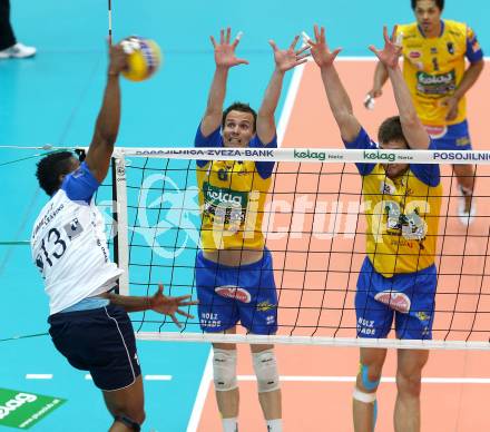 Volleyball. AVL Finalspiel. Aich/Dob gegen Hypo Tirol. Satler Rok, HRUSKA Michal   (Aich/Dob). Bleiburg, 30.4.2013.
Foto: Kuess

---
pressefotos, pressefotografie, kuess, qs, qspictures, sport, bild, bilder, bilddatenbank