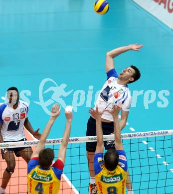 Volleyball. AVL Finalspiel. Aich/Dob gegen Hypo Tirol. Daniel Gavan (Tirol). Bleiburg, 30.4.2013.
Foto: Kuess

---
pressefotos, pressefotografie, kuess, qs, qspictures, sport, bild, bilder, bilddatenbank