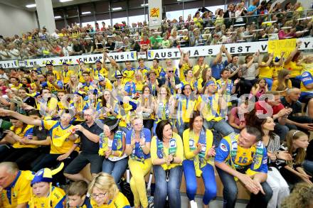 Volleyball. AVL Finalspiel. Aich/Dob gegen Hypo Tirol. Fans (Aich/Dob). Bleiburg, 30.4.2013.
Foto: Kuess

---
pressefotos, pressefotografie, kuess, qs, qspictures, sport, bild, bilder, bilddatenbank