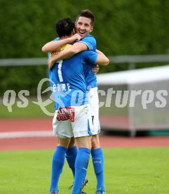 Fussball. Regionalliga. VSV gegen Feldkirchen SV. Torjubel Okatan Emre, Sandic Michel, (VSV).. Villach, 7.5.2013.
Foto: Kuess
---
pressefotos, pressefotografie, kuess, qs, qspictures, sport, bild, bilder, bilddatenbank