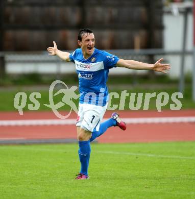 Fussball. Regionalliga. VSV gegen Feldkirchen SV.  Torjubel Okatan Emre, (VSV). Villach, 7.5.2013.
Foto: Kuess
---
pressefotos, pressefotografie, kuess, qs, qspictures, sport, bild, bilder, bilddatenbank