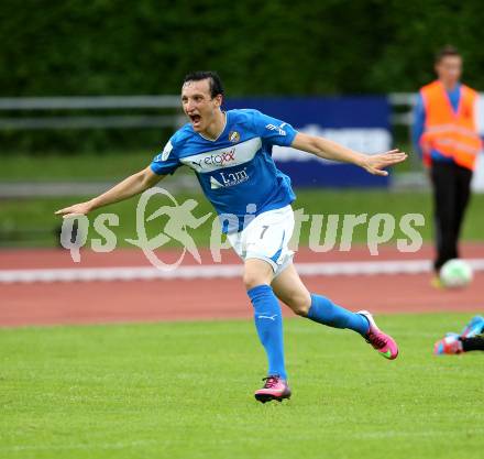 Fussball. Regionalliga. VSV gegen Feldkirchen SV. Torjubel Okatan Emre, (VSV).  Villach, 7.5.2013.
Foto: Kuess
---
pressefotos, pressefotografie, kuess, qs, qspictures, sport, bild, bilder, bilddatenbank