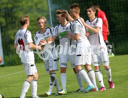 Fussball Unterliga Ost. Ludmannsdorf gegen Woelfnitz. Torjubel (Ludmannsdorf). Ludmannsdorf, am 9.5.2013.
Foto: Kuess
---
pressefotos, pressefotografie, kuess, qs, qspictures, sport, bild, bilder, bilddatenbank