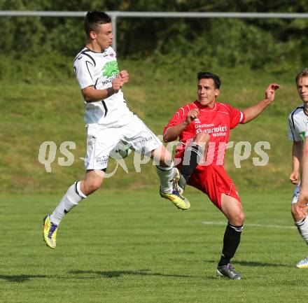 Fussball Unterliga Ost. Ludmannsdorf gegen Woelfnitz. Gerfried Einspieler(Ludmannsdorf), Rene Primig (Woelfnitz). Ludmannsdorf, am 9.5.2013.
Foto: Kuess
---
pressefotos, pressefotografie, kuess, qs, qspictures, sport, bild, bilder, bilddatenbank