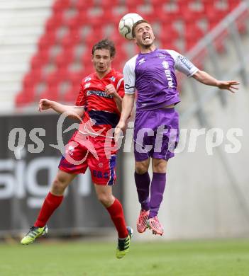 Fussball Regionalliga. SK Austria Klagenfurt gegen SAK. Grega Triplat, (Austria Klagenfurt), Patrick Lausegger  (SAK). Klagenfurt, 12.5.2013.
Foto: Kuess
---
pressefotos, pressefotografie, kuess, qs, qspictures, sport, bild, bilder, bilddatenbank