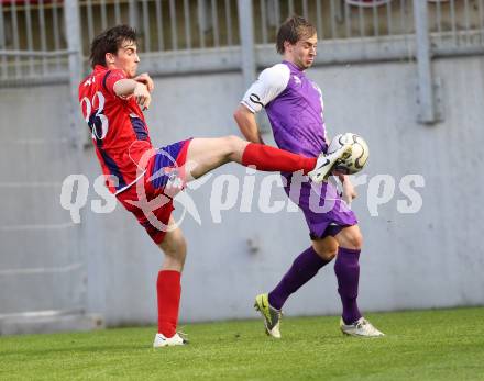 Fussball Regionalliga. SK Austria Klagenfurt gegen SAK. Christian Schimmel,  (Austria Klagenfurt), Martin Lenosek (SAK). Klagenfurt, 12.5.2013.
Foto: Kuess
---
pressefotos, pressefotografie, kuess, qs, qspictures, sport, bild, bilder, bilddatenbank