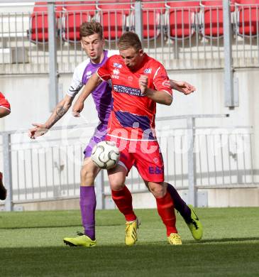 Fussball Regionalliga. SK Austria Klagenfurt gegen SAK. Marco Leininger,  (Austria Klagenfurt), Darijo Biscan (SAK). Klagenfurt, 12.5.2013.
Foto: Kuess
---
pressefotos, pressefotografie, kuess, qs, qspictures, sport, bild, bilder, bilddatenbank