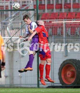 Fussball Regionalliga. SK Austria Klagenfurt gegen SAK. Fabian Miesenboeck, (Austria Klagenfurt), Darjan Aleksic  (SAK). Klagenfurt, 12.5.2013.
Foto: Kuess
---
pressefotos, pressefotografie, kuess, qs, qspictures, sport, bild, bilder, bilddatenbank