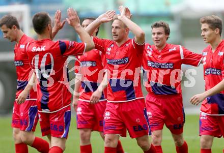 Fussball Regionalliga. SK Austria Klagenfurt gegen SAK. Torjubel SAK. Klagenfurt, 12.5.2013.
Foto: Kuess
---
pressefotos, pressefotografie, kuess, qs, qspictures, sport, bild, bilder, bilddatenbank