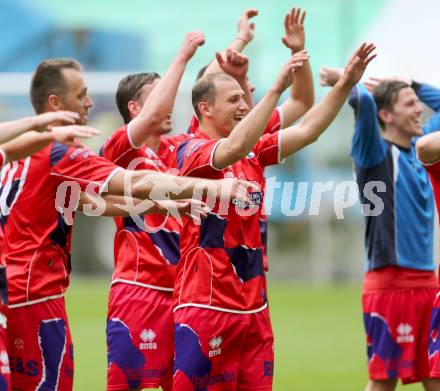 Fussball Regionalliga. SK Austria Klagenfurt gegen SAK.   JUbel (SAK). Klagenfurt, 12.5.2013.
Foto: Kuess
---
pressefotos, pressefotografie, kuess, qs, qspictures, sport, bild, bilder, bilddatenbank