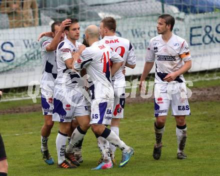 Fussball Regionalliga. SAK gegen Kalsdorf. Torjubel Murat Veliu (SAK). Klagenfurt, am 17.5.2013.
Foto: Kuess
---
pressefotos, pressefotografie, kuess, qs, qspictures, sport, bild, bilder, bilddatenbank