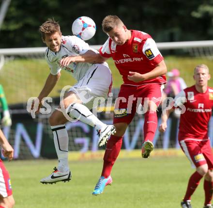 Fussball Bundesliga. RZ Pellets WAC gegen FC Admira Wacker Moedling.  Boris Huettenbrenner, (WAC), Oliver Pranjic  (Moedling). Wolfsberg, 18.5.2013.
Foto: Kuess

---
pressefotos, pressefotografie, kuess, qs, qspictures, sport, bild, bilder, bilddatenbank