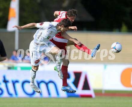 Fussball Bundesliga. RZ Pellets WAC gegen FC Admira Wacker Moedling.  Mihret Topcagic,  (WAC), Christoph Schoesswendter (Moedling). Wolfsberg, 18.5.2013.
Foto: Kuess

---
pressefotos, pressefotografie, kuess, qs, qspictures, sport, bild, bilder, bilddatenbank