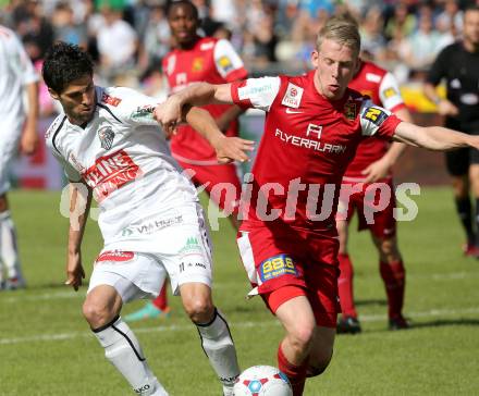 Fussball Bundesliga. RZ Pellets WAC gegen FC Admira Wacker Moedling.  Jacobo, (WAC), Thomas Ebner  (Moedling). Wolfsberg, 18.5.2013.
Foto: Kuess

---
pressefotos, pressefotografie, kuess, qs, qspictures, sport, bild, bilder, bilddatenbank