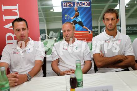 Tennis. Union Klagenfurt. Pressekonferenz. Markus Polessnig,  Stefan Koubek, Ante Pavic. Klagenfurt, 17.5.2013.
Foto: Kuess
---
pressefotos, pressefotografie, kuess, qs, qspictures, sport, bild, bilder, bilddatenbank