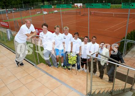 Tennis. Union Klagenfurt. Pressekonferenz. Stefan Koubek, Patrick Ofner, Christophe Rochus,  Markus Ahne, Jiri Skoloudik, Markus Polessnig, Ante Pavic, Wolfgang Gratzer, Rudi Jessenitschnig. Klagenfurt, 17.5.2013.
Foto: Kuess
---
pressefotos, pressefotografie, kuess, qs, qspictures, sport, bild, bilder, bilddatenbank