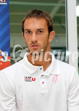 Tennis. Union Klagenfurt. Pressekonferenz.  Ante Pavic. Klagenfurt, 17.5.2013.
Foto: Kuess
---
pressefotos, pressefotografie, kuess, qs, qspictures, sport, bild, bilder, bilddatenbank