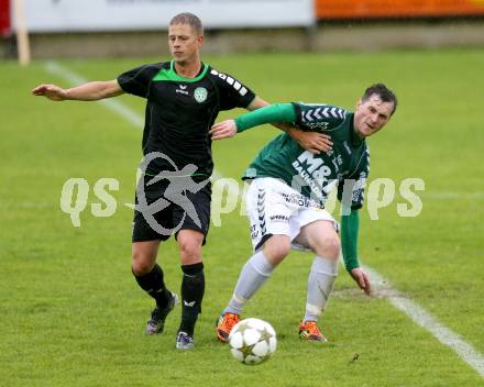 Fussball Regionalliga. Feldkirchen gegen Pasching. Mario Antunovic,  (Feldkirchen), Daniel Sobkova (Pasching). Feldkirchen, 24.5.2013.
Foto: Kuess
---
pressefotos, pressefotografie, kuess, qs, qspictures, sport, bild, bilder, bilddatenbank