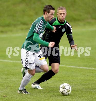 Fussball Regionalliga. Feldkirchen gegen Pasching. Kevin Vaschauner, (Feldkirchen), Martin Grasegger  (Pasching). Feldkirchen, 24.5.2013.
Foto: Kuess
---
pressefotos, pressefotografie, kuess, qs, qspictures, sport, bild, bilder, bilddatenbank