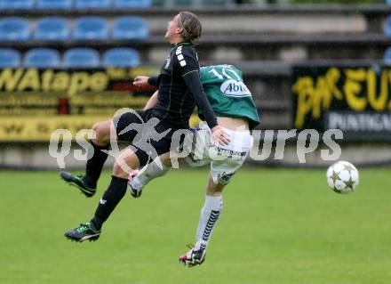 Fussball Regionalliga. Feldkirchen gegen Pasching. Mathias Regal,  (Feldkirchen), Thomas Krammer (Pasching). Feldkirchen, 24.5.2013.
Foto: Kuess
---
pressefotos, pressefotografie, kuess, qs, qspictures, sport, bild, bilder, bilddatenbank