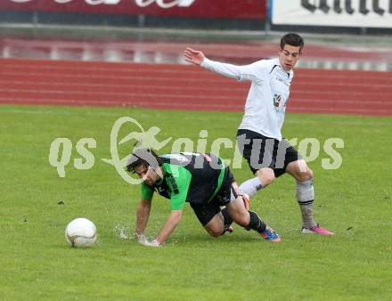 Fussball Kaerntner Liga. WAC Amateure. gegen Lienz. Marc Klicnik, (WAC), Andre Baumgartner  (Lienz). Wolfsberg, am 25.5.2013.
Foto: Kuess
---
pressefotos, pressefotografie, kuess, qs, qspictures, sport, bild, bilder, bilddatenbank