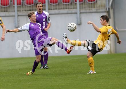 Fussball. Regionalliga. Austria Klagenfurt gegen Voecklamarkt. Fabian Miesenboeck, (Austria Klagenfurt), Marcel Rohrstorfer  (Voeklamarkt). Klagenfurt, 25.5.2013.
Foto: Kuess
---
pressefotos, pressefotografie, kuess, qs, qspictures, sport, bild, bilder, bilddatenbank