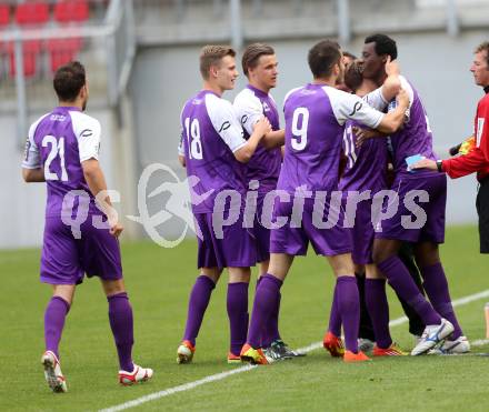 Fussball. Regionalliga. Austria Klagenfurt gegen Voecklamarkt. Torjubel Austria. Klagenfurt, 25.5.2013.
Foto: Kuess
---
pressefotos, pressefotografie, kuess, qs, qspictures, sport, bild, bilder, bilddatenbank