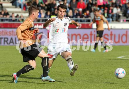 Fussball Bundesliga. RZ Pellets WAC gegen FC Wacker Innsbruck.. Mihret Topcagic, (WAC),  Julius Perstaller  (Innsbruck). Wolfsberg, 26.5.2013.
Foto: Kuess

---
pressefotos, pressefotografie, kuess, qs, qspictures, sport, bild, bilder, bilddatenbank