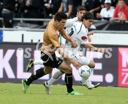 Fussball Bundesliga. RZ Pellets WAC gegen FC Wacker Innsbruck.. David De Paula, (WAC), Marco Kofler  (Innsbruck). Wolfsberg, 26.5.2013.
Foto: Kuess

---
pressefotos, pressefotografie, kuess, qs, qspictures, sport, bild, bilder, bilddatenbank