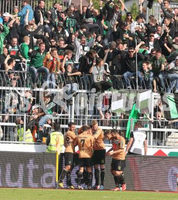 Fussball Bundesliga. RZ Pellets WAC gegen FC Wacker Innsbruck.. Torjubel Innsbruck. Wolfsberg, 26.5.2013.
Foto: Kuess

---
pressefotos, pressefotografie, kuess, qs, qspictures, sport, bild, bilder, bilddatenbank