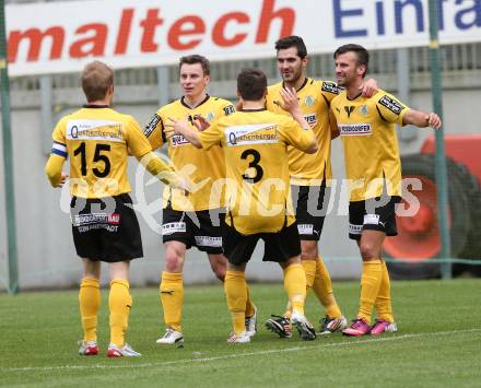 Fussball. Regionalliga. Austria Klagenfurt gegen Voecklamarkt. Torjubel Voecklamarkt (Voeklamarkt). Klagenfurt, 25.5.2013.
Foto: Kuess
---
pressefotos, pressefotografie, kuess, qs, qspictures, sport, bild, bilder, bilddatenbank