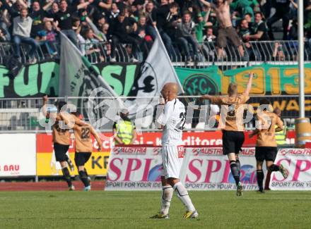 Fussball Bundesliga. RZ Pellets WAC gegen FC Wacker Innsbruck..  Torjubel Innsbruck. Wolfsberg, 26.5.2013.
Foto: Kuess

---
pressefotos, pressefotografie, kuess, qs, qspictures, sport, bild, bilder, bilddatenbank