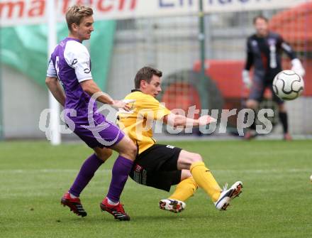 Fussball. Regionalliga. Austria Klagenfurt gegen Voecklamarkt. Peter Pucker,  (Austria Klagenfurt), Peter Jozsef (Voeklamarkt). Klagenfurt, 25.5.2013.
Foto: Kuess
---
pressefotos, pressefotografie, kuess, qs, qspictures, sport, bild, bilder, bilddatenbank