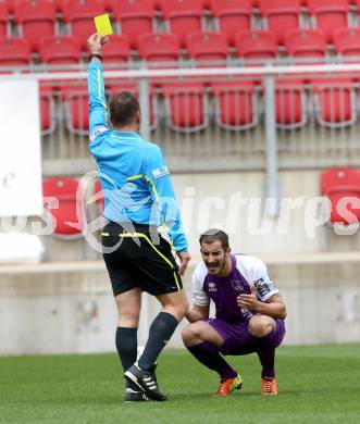 Fussball Regionalliga. SK Austria Klagenfurt gegen DSV Leoben. Gelbe Karte fuer Rexhe Bytyci (Austria Klagenfurt). Klagenfurt, 29.5.2013.
Foto: Kuess
---
pressefotos, pressefotografie, kuess, qs, qspictures, sport, bild, bilder, bilddatenbank