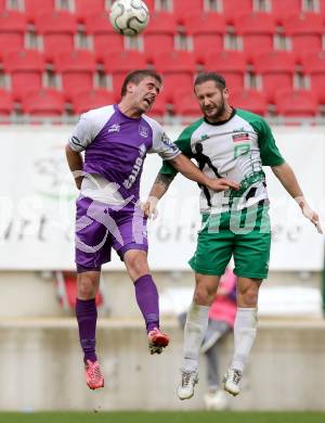 Fussball Regionalliga. SK Austria Klagenfurt gegen DSV Leoben. Grega Triplat,  (Austria Klagenfurt), Gergely Fuefza (Leoben). Klagenfurt, 29.5.2013.
Foto: Kuess
---
pressefotos, pressefotografie, kuess, qs, qspictures, sport, bild, bilder, bilddatenbank